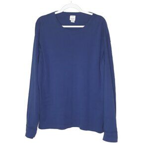 Hanna Andersson Blue Crewneck Top Long Sleeves XL Organic Cotton Relaxed Fit
